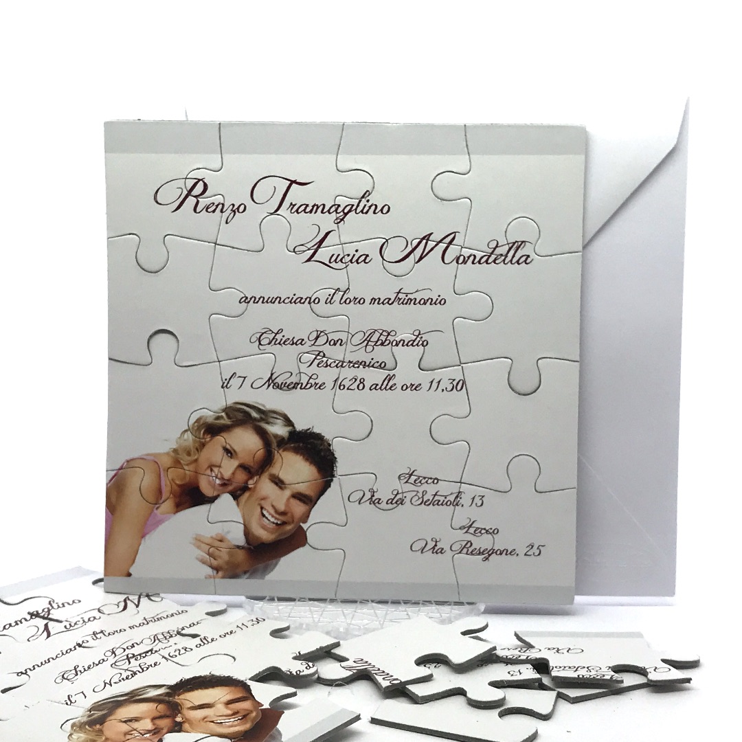 Partecipazioni matrimonio puzzle: un invito speciale per un amore unico